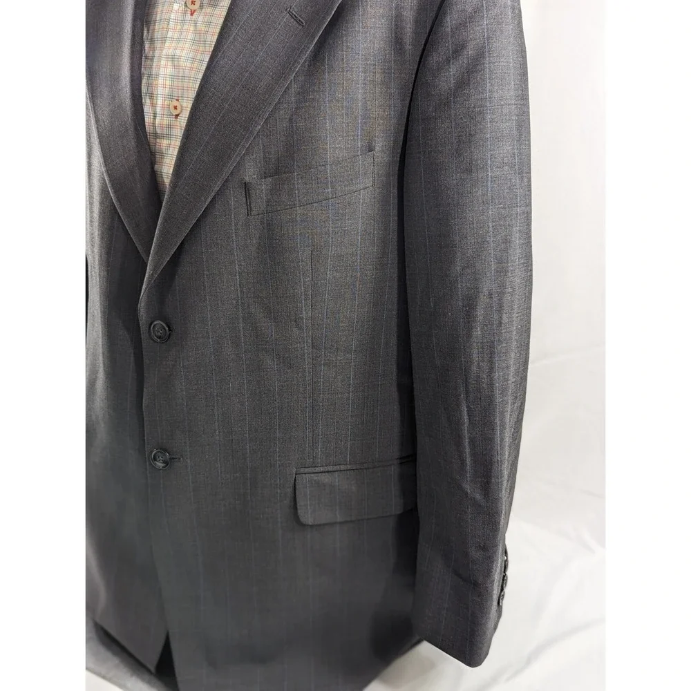 Stafford Blazer Sport Coat Jacket Classic Fit  43R Wool Blend Gray Subtle Stripe